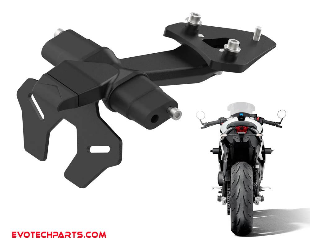Triumph Daytona 660 licence plate holder from 2024 from Evotech Performance